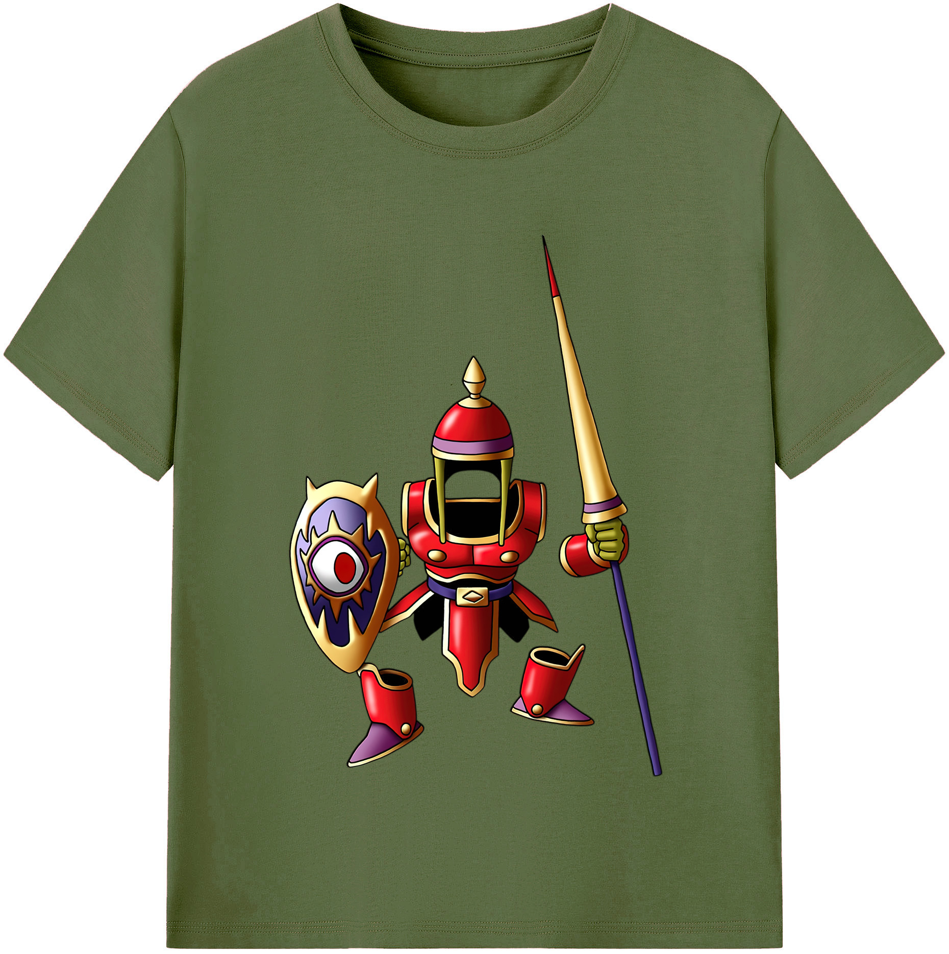 （画像用） ドラゴンクエスト Doragon Kuesuto Dragon Quest 綿100％半袖Tシャツ（フロントプリント）